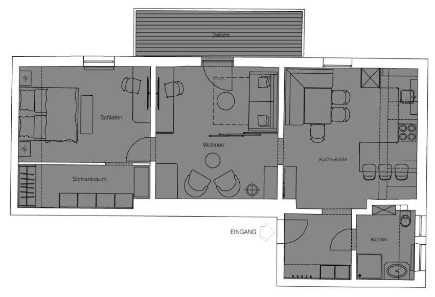 Grundriss Appartement "Waldkönig" Grundriss Appartement "Waldkönig"